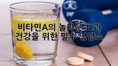비타민A의 놀라운 효과: 건강을 위한 필수 영양소