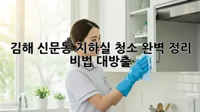 김해 신문동 지하실 청소🧹 완벽 정리 비법 대방출!