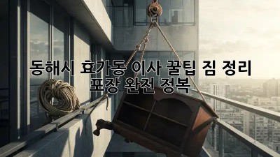 동해시 효가동 이사 꿀팁🍯: 짐 정리 & 포장 완전 정복!